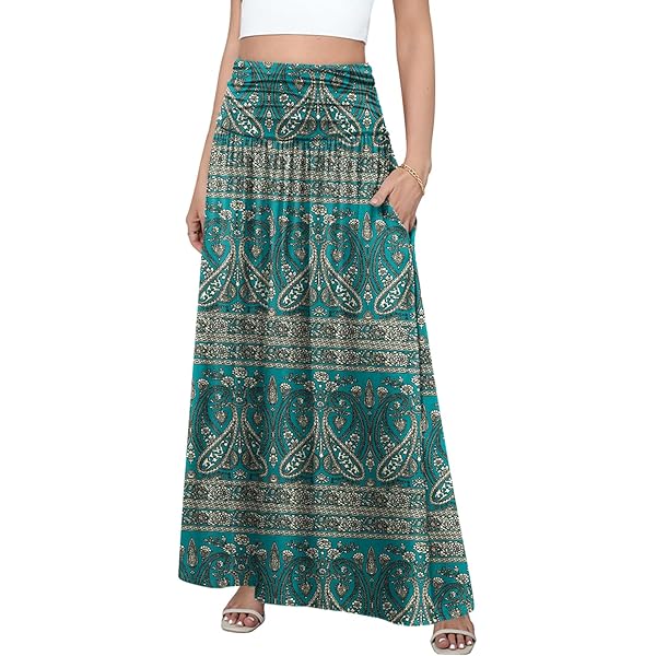 ZXIHZF Women's Casual V Elastic Waistband Swing Lounge Skirt